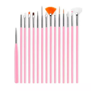 Kit Com 15 Pincel Para Decoração De Unhas Dafu