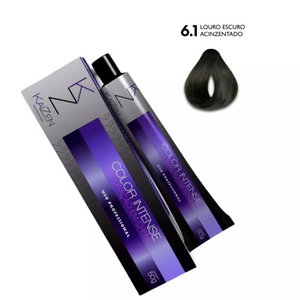 Tinta de cabelo Louro escuro cinza 6.1 Kaizen Coloração
